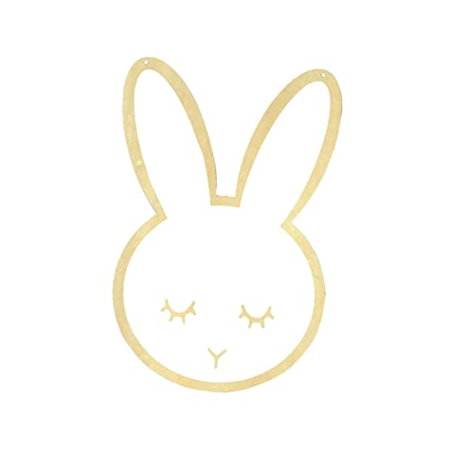 Unomor Bunny Nursery Wall Decor Acrylic Mirror Shaped As Easter Bunny Decor Wooden Frame Hanging Mirr