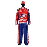 Qosivfey Mens Ricky Bobby Racing Costume Adult Talladega Nights Full Cosplay Set(MY20233-4, 3XL)