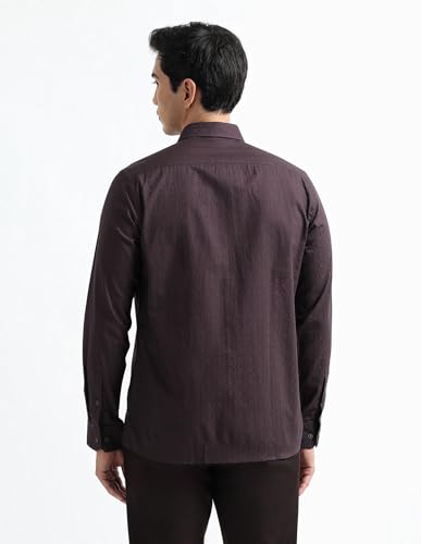 Image of Arrow Checked Slim Fit Mens Formal Shirt - Cotton, Breathable & Comfortable, Full Sleeves Shirts for Men