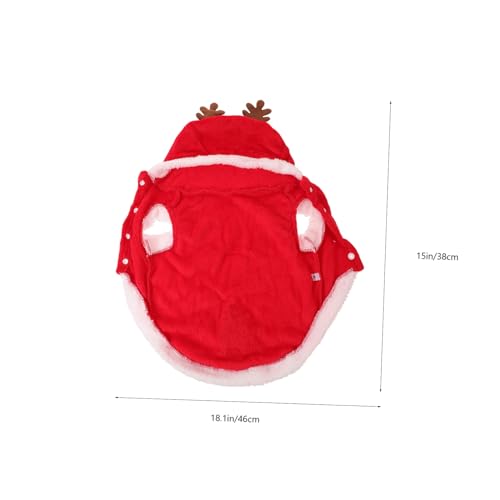 Disfraz navideño XL para perro diseño alce rojo miniatura 2