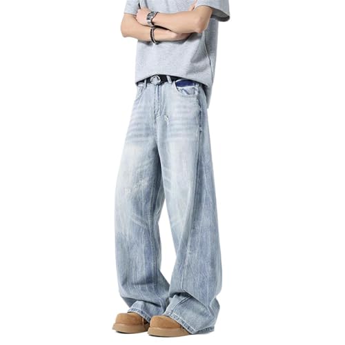 Men's Straight Leg American Denim Jeans for Summer