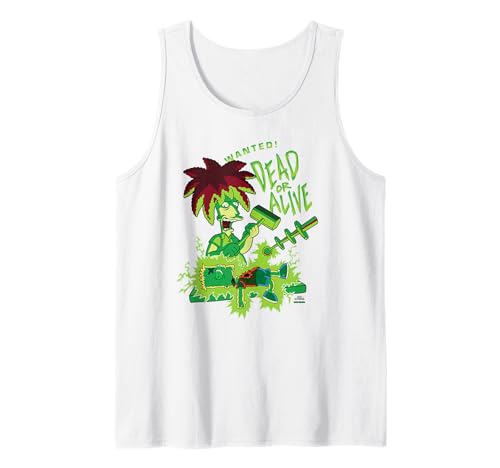 The Simpsons Side Show Bob Wanted Dead or Alive Tank Top