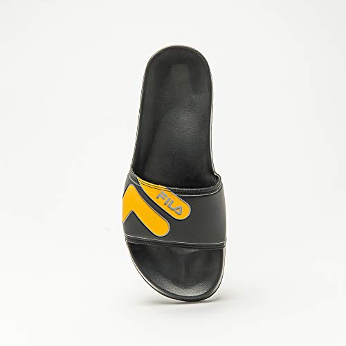 Chinelo Fila F-Beach, Masculino Preto/Amarelo 38