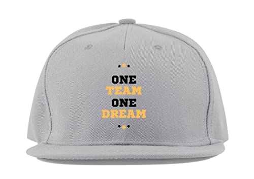 Casquette de baseball en coton One Team One Dream visière plate soleil
