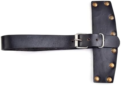 Handmade Genuine Cowhide Leather Axe and Hatchet Sheath, Adjustable Buckle Strap, Nickel Plated Rivets (Brown, Blade-Size: 4 Inches) image 5