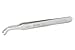Erem 32BSA Round Tip Bent Non Magnetic SMD Tweezer, Stainless Steel, 4.53