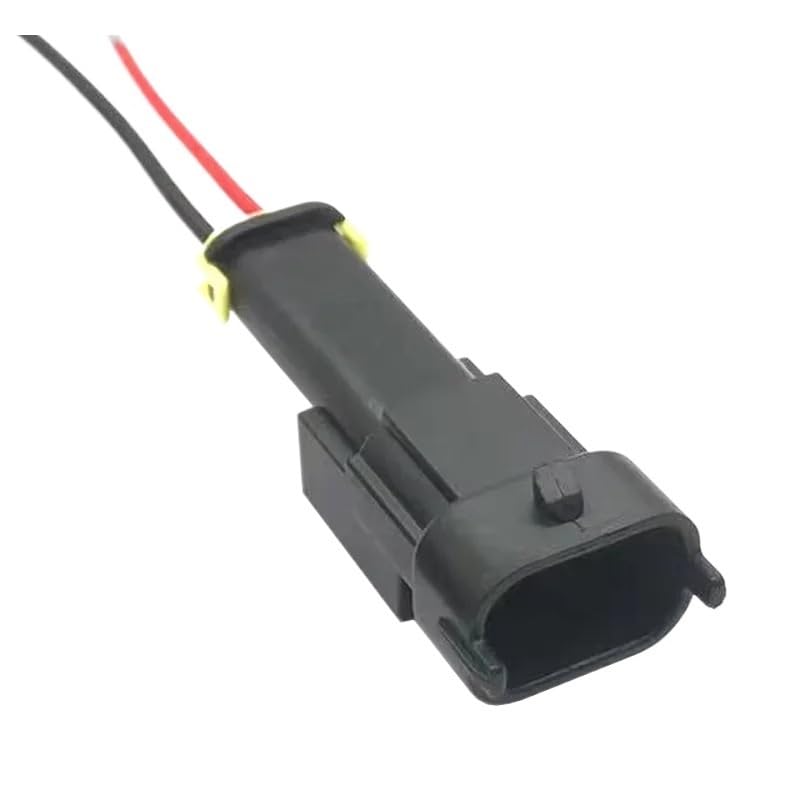 Cars Connectors 2 Pin Automotive Plug Fuel Common Rail Injector Crankshaft Wire Harness for with Wire 1928403698(Male-02,20 Sets)