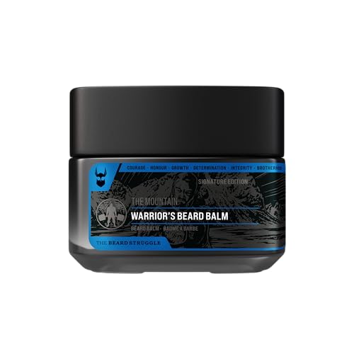 The Beard Struggle Mountain Beard Balm for Men Strong Hold & Deep Conditioning Natural Beard Styling Balm with Beeswax & Plant Oils Softens Moisturizes & Tames Coarse Beards 50 g (1.7 oz)