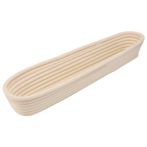 Alipis Cesta de Fermentación de Pan de Ratán Natural Molde Ovalado para Masa Cesta de Prueba para Hornear Resistente y Segura para Fermentación Casera