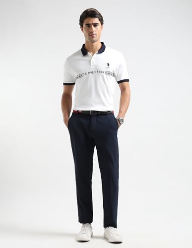 Image of U.S.Polo Association Men's Brand Embossed Regular Fit Polo Shirt