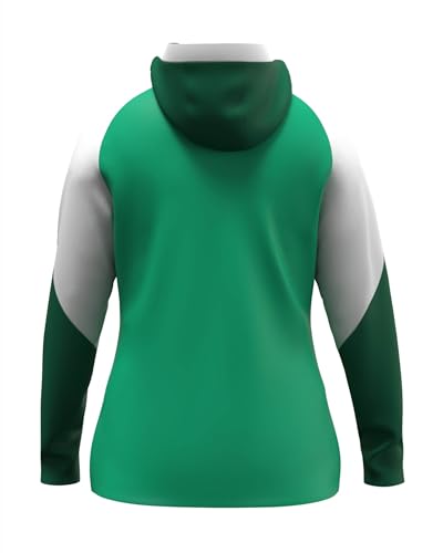 JAKO Damen Kapuzenjacke Dynamic, grün/weiß/dunkelgrün, S – Ansicht 6