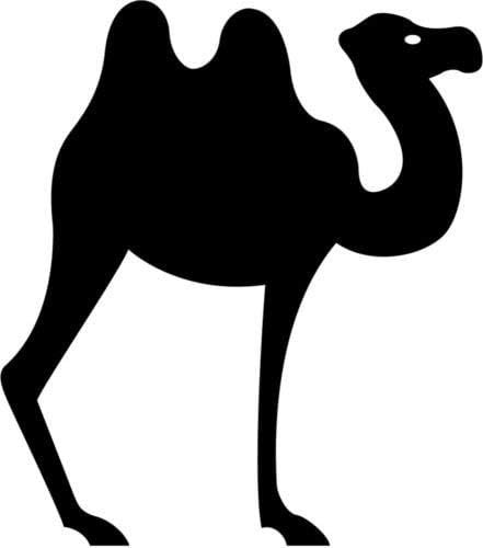 Ranger Products Camel Car Decal Window Sticker Wild Animal (White Color Decal) - Die Cut Decal Bumper Sticker for Windows, Cars, Trucks, Laptops, Etc.