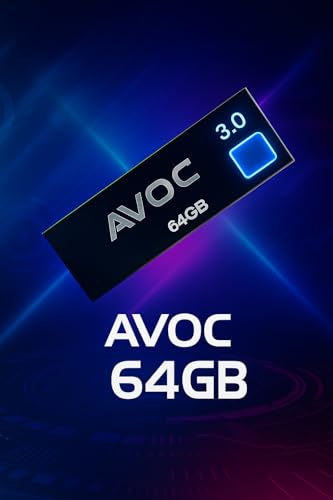 Image of AVOC HIGH Speed Metal USB 3.0 Flash Drive - High Read Speeds up to 15MB /s & Write Speeds up to 10MB /s - Ideal for Data Transfer & Storage - (AVOCPD /F02) (64, GB)