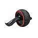 Toyvian Rubber Ab Wheel Roller with Knee Mat Mute Abdominal Exercise Trainer for Core Workout for Home Strength Training for All Levels