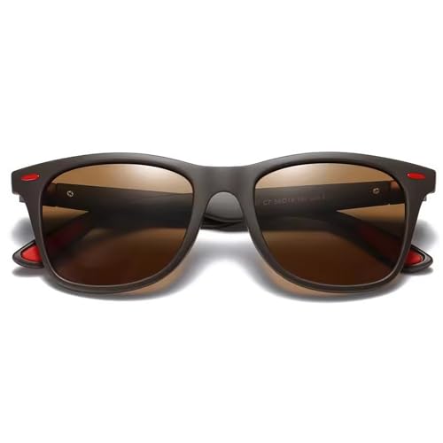 Image of Dervin UV 400 and Polarized Square Sunglasses Shades for Men & Women