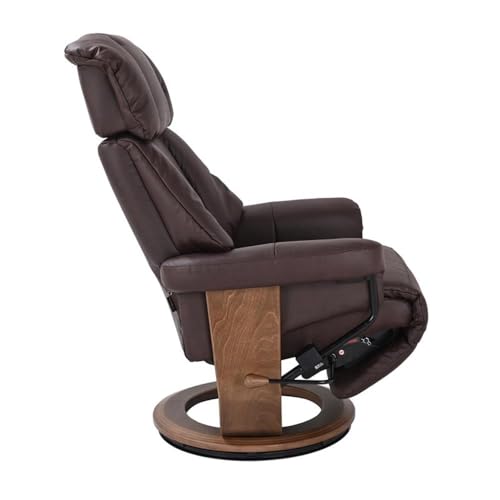 Sillón reclinable moderno tela marrón miniatura 6