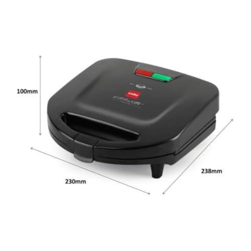Image of CELLO Super Club 750 Watts Sandwich Maker Griller & Toaster, Black | Auto On /Off Power Indicator, Non-Stick Surface, Heat Resistant Cool Touch Body & Handle, Fixed Grill Plates, Easy to Clean