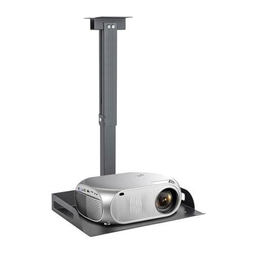 PINYELIN Support de plafond universel réglable en hauteur pour vidéoprojecteur, capacité de charge 14 kg