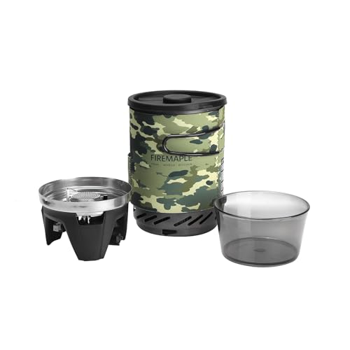 Fire-Maple X1 Outdoor Campingkocher Gas Jetbrenner Kompakter Gaskocher für Trekking Wandern Backpacking Bushcraft Angeln & Jagen Leichte Camping Ausrüstung Tarnung