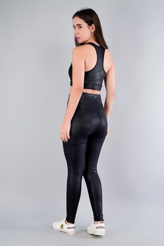 Image of SPLORR Premium Tights and Bra High Waist Stretchable Gym Tights Leggings Gym wear /Active Wear Yoga Pants Zumba /Dance Womens Workout Gym Tight Stretchable Workout Yoga Gym and Sports Bra Set