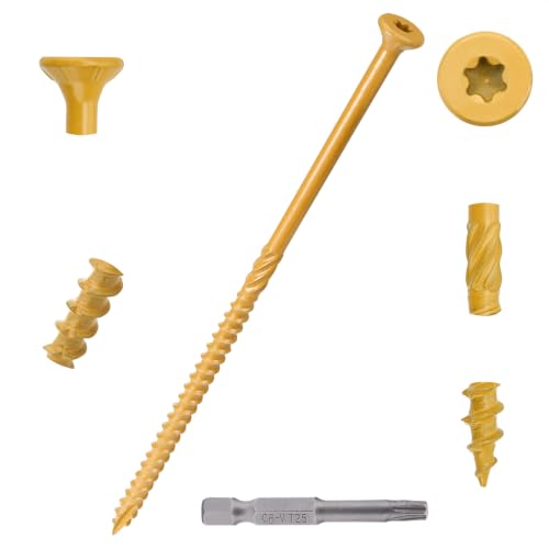 50 PCS #12 x 6” Tornillos para deck Autoperforantes para madera exterior