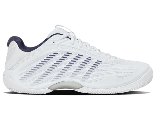 K-Swiss Men's Hypercourt Express 3 Clay Tennis Shoe, White/Peacoat/Silver, 9 UK