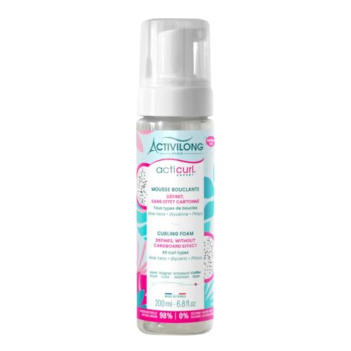 Activilong - Mousse Bouclante Acticurl Expert - Tous Types De Boucles - Aucun effet cartonné - 99% D'Ingrédients d'Origine Naturelle - Made In France - 200 ml