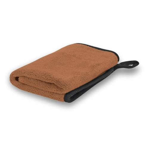 Image of Btag Microfiber Cleaning Cloth, 40x60 cms 600 GSM | Highly Absorbent,Lint and Streak Free, Multi-Purpose Wash Cloth for Kitchen,Car,Window,Stainless Steel,Silverwear(Dark Brown 40x60cms) Pack of 1
