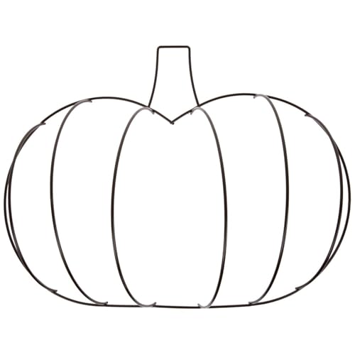 Hobby Lobby Metal Pumpkin Wreath Form Frame, Brown, 12" H