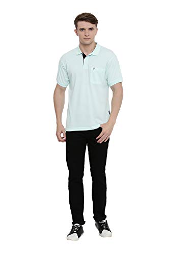Image of Classic Polo Mens Cotton Blend Solid Half Sleeve Regular Fit Polo NeckT-Shirt