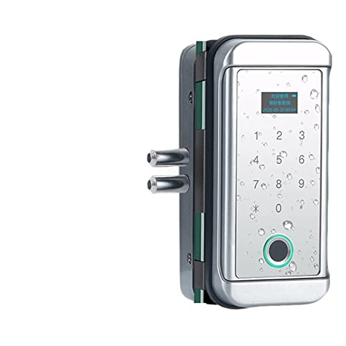 Cerradura inteligente de puerta inteligente con huellas dactilares, puerta corrediza al aire libre, cerradura de puerta de vidrio biométrica, electrónica sin llave con teclado para cerradura (color