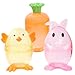 Clear Easter Bunny Shaped Easter Eggs 3 Fillable Treat Containers