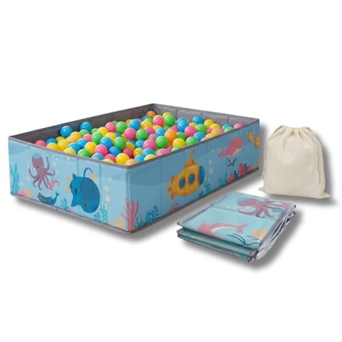 RUGUIES- Piscina di palline per bambini- Piscina di palloni per bambini- Piscina di pieghevole e portatile- Cubo giocattolo per interni ed esterni- (palline non incluse).