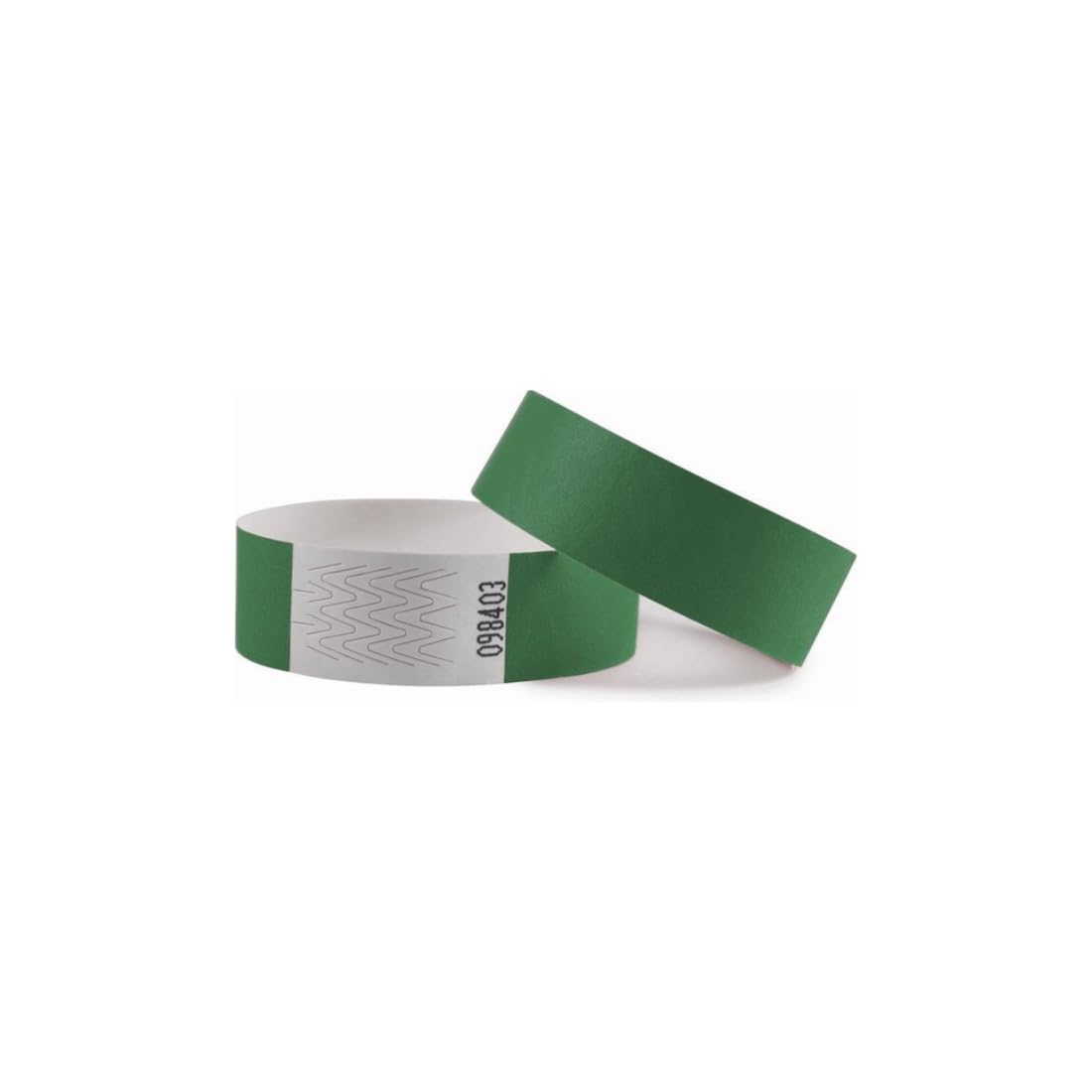 CombiCraft Blank Tyvek Wristbands Dark Green, per 5000 Pieces, Powerful Adhesive Strip for Long -Term use, Event Band for Access Control or Age Control at Events