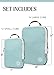 Compression Packing Cubes 2 Piece Set for Travel - Lightweight, Durable Clothes Organizer for Carry-On Luggage and Backpacks by TRIPPED Travel Gear ((Dusty Teal and White)