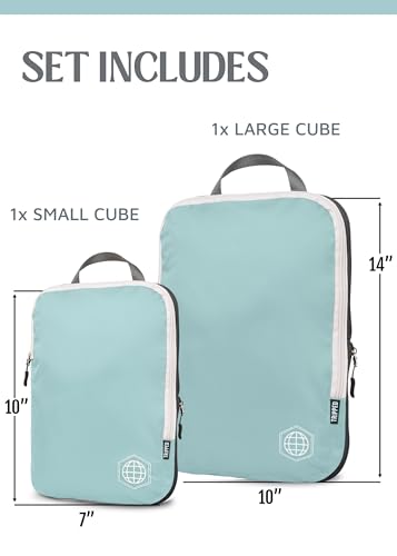 Image of TRIPPED Travel Gear Compression Packing Cubes Travel Luggage Backpack Organizer Cubes for Clothes 2 Piece