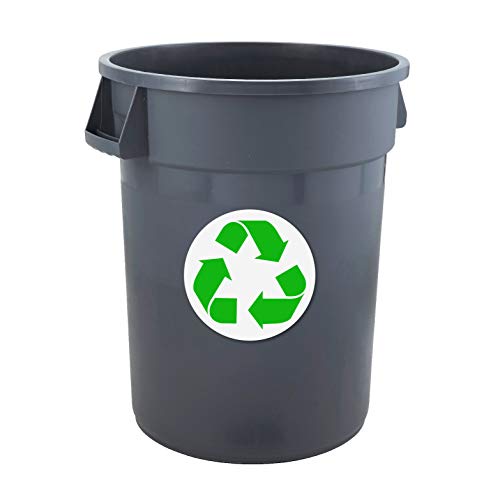 4 Pack (13.5In X 13.5In) Recycle Logo Sticker To Organize Your Trash - For Trash Cans, Garbage Containers And Recycle Bins - Premium Vinyl Decal (13.5In X 13.5In, Green) #TOP4