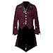 Produktbild BLESSUME Gotisch Mantel Herren Frack Halloween Cosplay Kostüm (3XL, Weinrot)