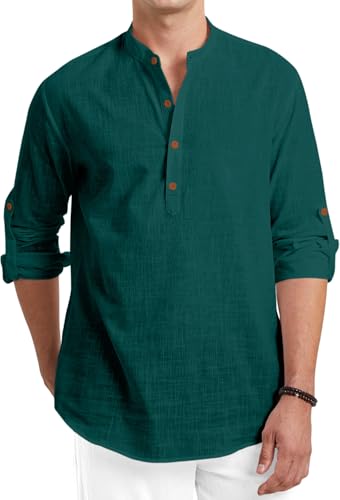 Image of ROYALSCOUT Men's Cotton Blend Full Sleeve Short Kurta Perfect for Traditional Gatherings, Casual Outings, or Everyday Ethnic Wear