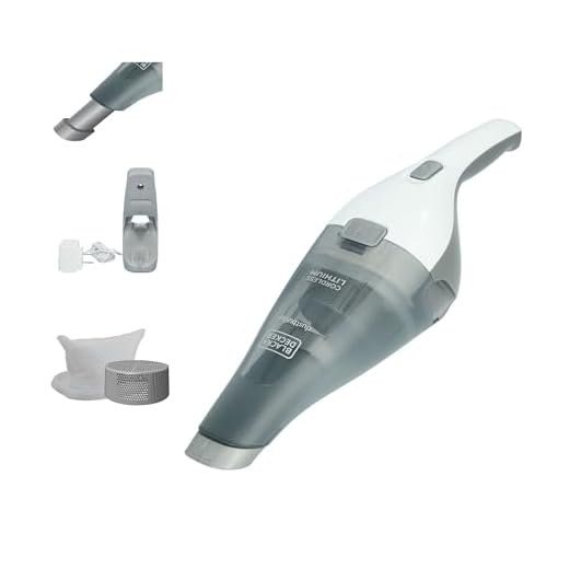 BLACK+DECKER dustbuster QuickClean Cordless Handheld Vacuum, White (HNVC215B10)