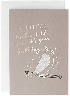 Old English Co. Birthday Card - A6 Birthday Birdie | Perfect for Friends or Family Members | Happy & Funny Adult Occasion Cards | Suitable for Men & Women | Blank Inside & Envelope Included