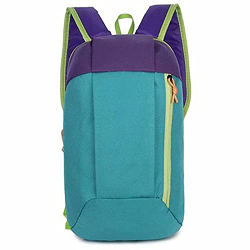 10L Ultralight Männer Frauen Sport Reiserucksack Wandern Camping Rucksack Mädchen Junge Kinder Nylon Wasserdicht Klettern Outdoor Kleine Tasche Gelten Für Wandern Camping Outdoor Reisen,Green Purple Cover