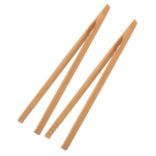 MUCKLILY 2pcs Cooking Tongs Food Clips for Tea Bread and Barbecue Ergonomic Design for Easy Handling for Kitchen and Outdoor Use