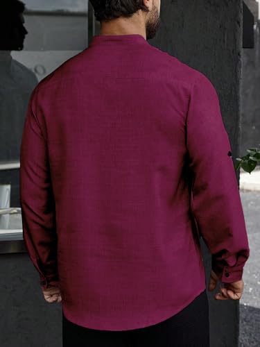 Image of TOPLOT Men's Kurta Shirt |Premium Linen Printed | Stylish Ethnic Wear | Comfortable Fit Design | Clean Look Structure | Versatile Styling | Ideal for Casual, Festive, Party (5265)
