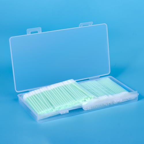 Duogalia Cleaning Foam Swab Anti-Static Lint-Free 1.25mm & 2.5mm Fiber Optic Connector Cleaning Tools for LC/MU & FC/SC/ST, 200pcs/box