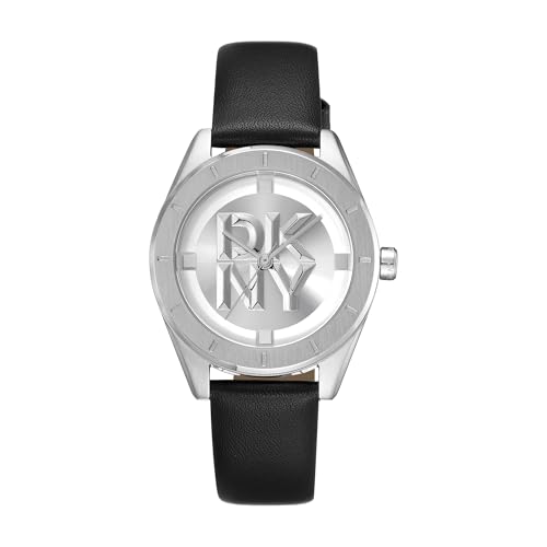 DKNY Quarz Damenuhr Chambers Midi mit Lederarmband