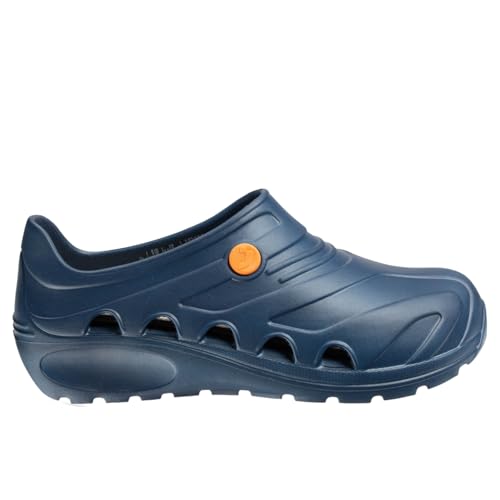 Oxypas Safety Jogger Arbeitsschuhe Damen - Antistatische und rutschfeste Sicherheitsschuhe Herren, Leichter Clog für Medizin, Pflege und Gastro, Antibakteriell, Navy, EU 43/44