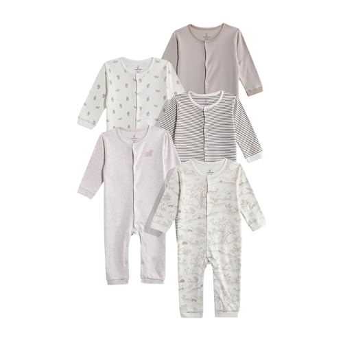 Image of Mothercare Sleepsuit Sleeveless Cotton Apple Print Pack of 5 Multicolour