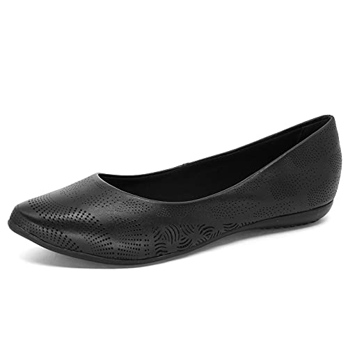 Sapatilha de Couro Bottero Lasercut Cor:Preto;Tamanho:38