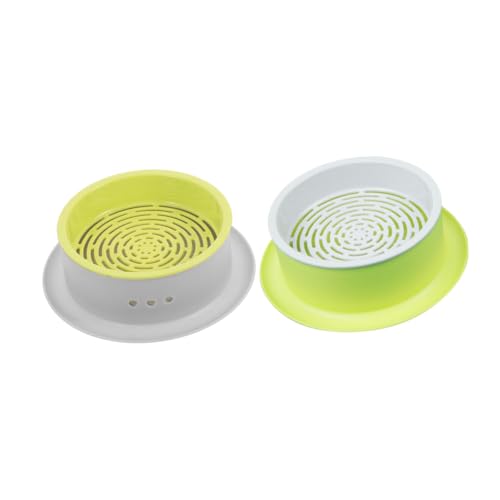 Toyvian 2個 猫草の種箱 猫草入れ 猫草盆地 猫の草の水耕栽培プランター 猫草プランター グラ ンター 猫の草の植え付け鍋 発芽容器 猫プランターポット